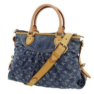 Neo Cabby MM Denim Canvas Shoulder Bag